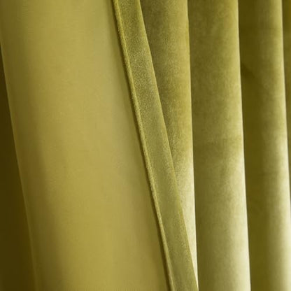 Roslynwood Velvet Curtain Cyan Yellow 63 inch Long - Curtains Block Light Super Soft Luxury Thermal Insulated Rod Pocket Window Drapes Panels for Living Room/Bedroom, 52 by 63 Inch, 2 Panels - color: Cyan Yellow, size: 52"W x 63"L (Pack of 2)