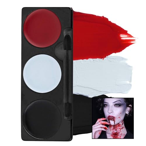 Mehron Makeup Tri-Color Halloween Makeup Palette - VAMPIRE | 11 Shades of Mehron Greasepaint in 1 Easy to Use Palette. Perfect for Quick Costume Looks. Cruelty Free & Made in the USA. - color: Vampire