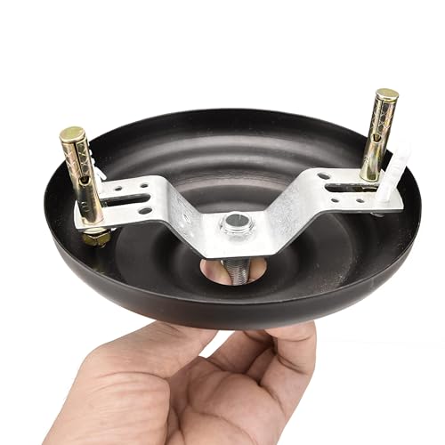 KC&KST 5" Ceiling Light Cover Plate Canopy Kit - 2-Pack, Heavy Duty, Black Cover for Chandelier/Pendant/Swag Light, Includes Loop, Cross Bar and Mounting Screws (Black-2PC) - color: Black-2PC