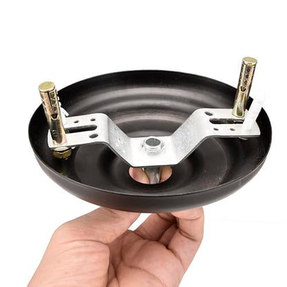 KC&KST 5" Ceiling Light Cover Plate Canopy Kit - 2-Pack, Heavy Duty, Black Cover for Chandelier/Pendant/Swag Light, Includes Loop, Cross Bar and Mounting Screws (Black-2PC) - color: Black-2PC