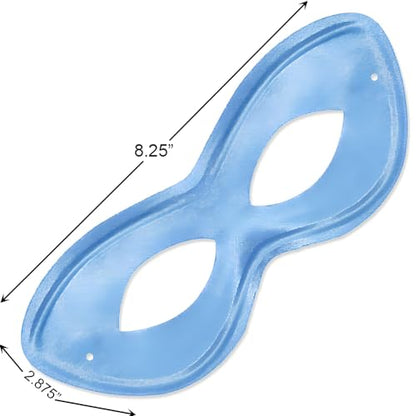 Light Blue Super Hero Fabric Eye Mask - 2.87" x 8.25" - Durable, Comfortable & Perfect Fit - Ideal for Parties, Cosplay & More - color: Light Blue