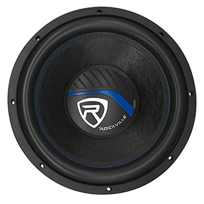 Rockville K5 W12K5S4 1400W Peak 350W RMS 12-Inch Car Audio Subwoofer, 4 Ohm, Deep Bass, High Power Handling, Durable Build, for Car Audio Enthusiasts - style: 12” 4 Ohm