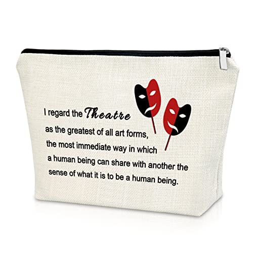 Sazuwu Theatre Drama Makeup Bag - Cosmetic Travel Bag for Actors & Theater Lovers - Appreciation Gift for Dramatists & Birthday, Christmas Gifts - color: Theatre Drama Makeup Bag