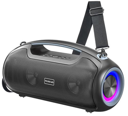 Portable Bluetooth Speaker Wireless, 180W Max Loud Waterproof Speakers, Bass Boost Boom Box for Party and Outdoor, w/2*Subwoofer, 2*Tweeter, DSP, IP65, 24H, TWS, TF, USB, AUX - color: Black-Gray