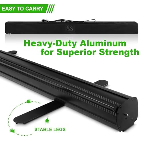 Custom Banner Aluminum Black Retractable Banner-Made in USA-33"x81" with Stand Roll up Banner for Business, Trade Shows, Stores, Advertising, Events, Personalized Banners - size: 33x81 Black Base