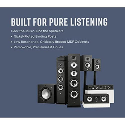 Polk Audio Monitor XT12 12" Powered Subwoofer, Deep Bass (Midnight Black) - style: 12" Subwoofer (XT12)
