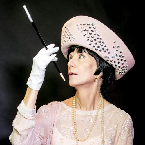 4E's Novelty 2 Long Cigarette Holders & 2 Fake Puff Cigarettes with Smoke for Halloween Accessories for Women Costumes Gatsby Roaring 1920s Flapper Costume Photo Prop Cigarettes