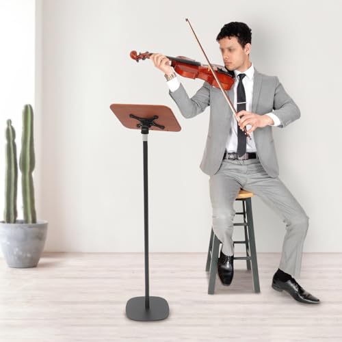 Sheet Music Stand & Desktop Book Stand, Music Book Holder Stand,Wooden Portable Sheet Music Table Stand Height Adjustable from 31.5-66.9in with Book Stand Support - color: 31.5-66.9in
