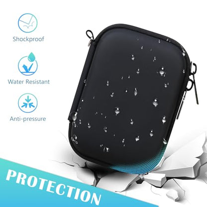 BOVKE Carrying Case for PLAUD Note AI Voice Recorder and Magnetic Protective Case, PLAUD Note Digital Audio Recorder Storage Bag Holder with Extra Space for Charging Cables, Magnetic Ring, Black