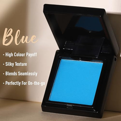 UCANBE Blue Single Eyeshadow Palette, Highly Pigmented Matte Eye Shadow Powder, Professional Long-Lasting Waterproof Makeup Palette - color: 11 Blue