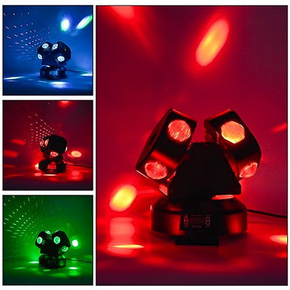 Moving Head DJ Light DMX Strobe Light with Sound Activated Party RGBW LED Beam Lights Lighting Equipment for Events DJ KTV Disco Wedding Concert (8LED DJ Light w/Special Light) - color: 8LED Professional DJ Light w/ Special Lights
