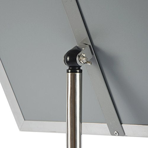 T-Sign 31.5 to 48 Inch Pedestal Sign Holder - Adjustable Floor Sign Stand for 8.5x11 Displays, Heavy Duty Outdoor Sign Holder with Square Base for Restaurants, Retail, Trade Shows, and Events (Silver) - size: 8.5 x 11 inches, Silver