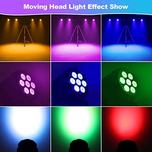 Betopper 7x8W Moving Head DJ Lights,RGBW Stage Lighting-2 Packs | 7x8W RGBW LEDs, DMX512/Auto/Sound/Master-Slave, Mini Moving Head Light For Stage, Party, Club, Wedding Event, Festival, Disco