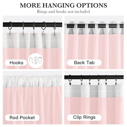 NICETOWN Baby Pink Velvet Room Darkening Curtains 96 inch Long - color: Baby Pink, size: 52"W x 96"L (Pack of 2)