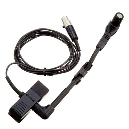 Shure Wireless BETA 98H/C Microphone - Miniature Instrument Mic with TA4F 4-pin mini XLR Connector, Cardioid Condenser, Clip-on with Gooseneck for Sax/Brass or Rim of Percussion (WB98H/C) - style: Wireless - TA4F (4-pin mini XLR)