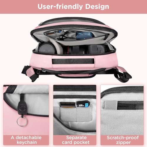 TAAOKA Camera Sling Bag,Waterproof Camera Case with Tripod Holder,Lightweight DSLR/SLR/Mirrorless Camera Bags Crossbody for photographers-Pink - color: Pink