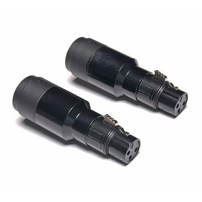 WJSTN XLR to Speakon Adapter, Black, Professional 3-Pin Female to Female Connector, 2 Pack, for PA Systems, DJ Equipment, Amplifiers, Mixing Consoles (XLR Female to Speakon Female) - style: XLR Female to Speakon Female