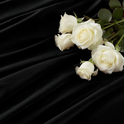 P Pothuiny Black Blackout Velvet Curtains 96 Inches Long 2 Panels - color: Black, size: 52"W x 96"L (Pack of 2)