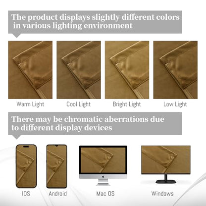 Yakamok Gold Brown Room Darkening Velvet Curtains 84 Inch Living Room | Luxury soft velvet, 2 panels 40x84 inch, for bedroom study, window drapes rod pocket,light blocking,Thermal Insulated - color: Gold Brown, size: 40"W x 84"L (Pack of 2)