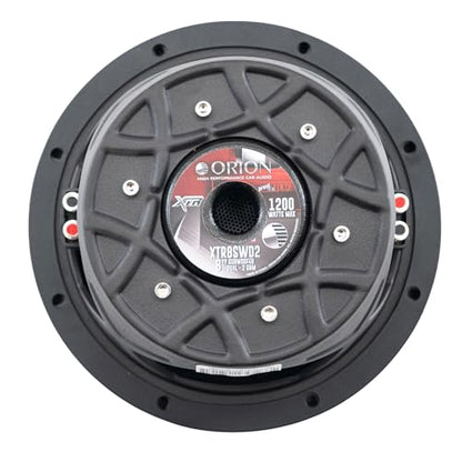 ORION XTR8SWD2 XTR Series 8" Shallow Subwoofer, 1200W, Dual 2 Ohm | 1200W Max, 300W RMS, Dual 2" Voice Coil, UV-Coated Cone, NBR Surround, Free Air, OEM Replacement - style: 8" - DUAL 2 OHM