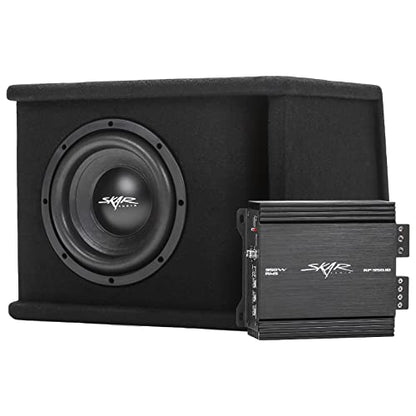 Skar Audio Single 8" Complete 700 Watt SDR Series Subwoofer Bass Package - Includes Loaded Enclosure with Amplifier - size: Single 8" D2 Loaded Enclosure with Amplifier