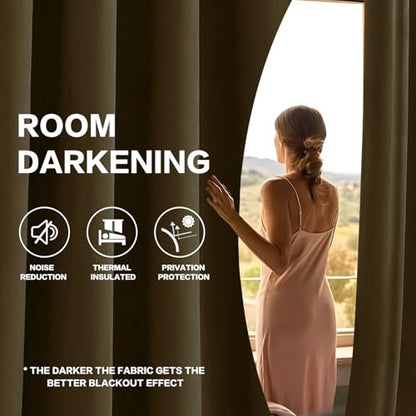 Gold Velvet Blackout Curtains 90 Inch for Bedroom Back Tab Drapes Luxury | Black Out, Soundproof, Super Soft Luxury Velvet, Dining Living Room, Room Darkening, Gold Brown, W52xL90, 2 Panels - color: Goldbrown, size: 52"W x 90"L (Pack of 2)