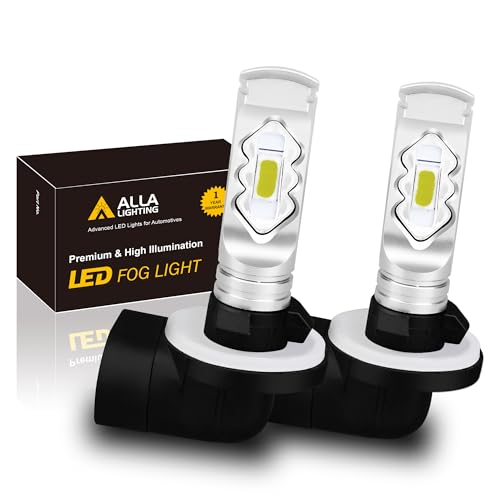 Alla Lighting 3800lm PGJ13 Base 889 881 LED Fog Light Bulbs, Red Xtreme Super Bright H28 886 888 894 896 898 ETI-SMD Replacement - color: 800K Red