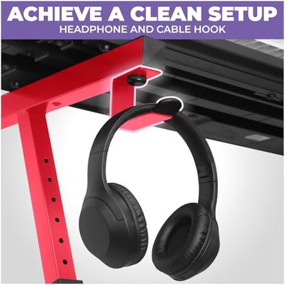 Liquid Stands Piano Keyboard Stand - Z Style Adjustable and Portable Heavy Duty Music Stand for Kids and Adults -Fits 54-88 Key Electric Pianos - Sturdy Musical Keyboard Stand (Red) - color: Red
