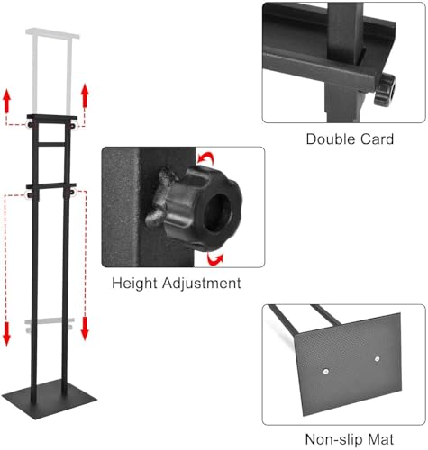 GUOHONG 6Pack Poster Stand for Display, Adjustable Floor Stand Sign Holder | Pedestal Sign Stand, Heavy Duty Banner Stand with Non-Slip Base, Height Up to 75 inch, Double-Sided for Board & Foam Sign - size: 75 inch-6Pack