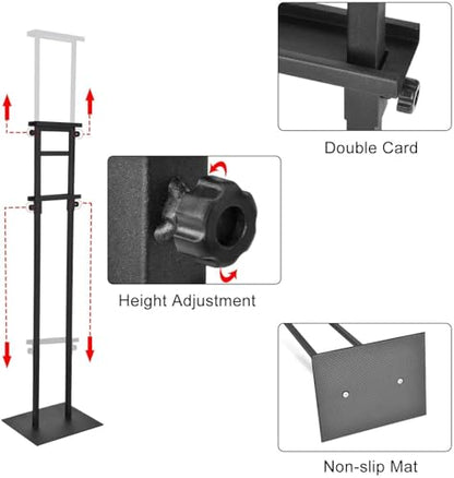 GUOHONG 6Pack Poster Stand for Display, Adjustable Floor Stand Sign Holder | Pedestal Sign Stand, Heavy Duty Banner Stand with Non-Slip Base, Height Up to 75 inch, Double-Sided for Board & Foam Sign - size: 75 inch-6Pack