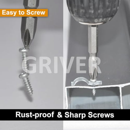 100 Pack Strip Light Mounting Brackets,Fixing Clips,One-Side Fixing,100 Screws Included (For 8mm Wide Waterproof Strip Lights) - style: For 8mm Wide Waterproof Strip Lights