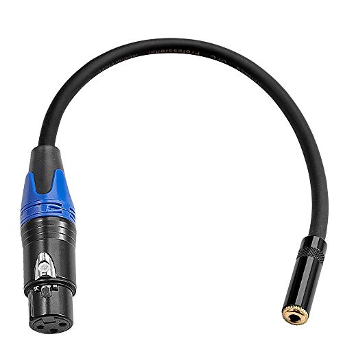 XLR to 1/8 Stereo Cable - Balanced XLR Female to 3.5mm(1/8 inch) Female TRS Mini Jack Audio Converter Adapter - 3.3 feet/1 m - size: 3.3 Feet