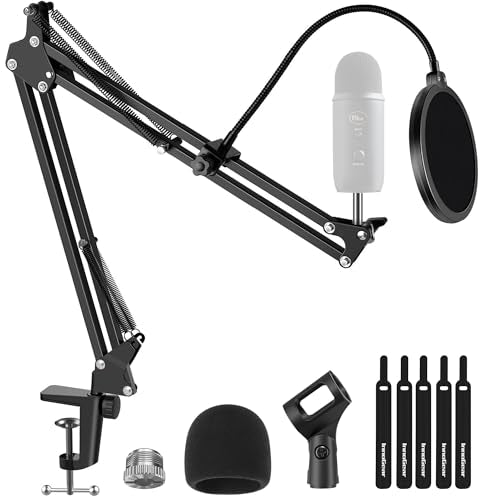 InnoGear Microphone Stand Mic Boom Arm Windscreen Pop Filter, Medium - size: Medium