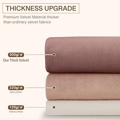 Red Curtains for Bedroom Soft Velvet Drapes, W42 x L90, 2 Panels | 300GSM Rich Velvet, Christmas Holiday Gifts, Thermal Insulated, Privacy Protect, Noise Reducing, Theater Backdrops, Hallway - color: *Autumn Series - Red, size: 42"W x 90"L (Pack of 2)