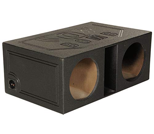 QPower 12 Inch Dual Vented Subwoofer Box, Ported Sub Enclosure System, Black - Car Audio and Sound Systems Accessories for Subwoofers and Speakers - style: Vented -Extra Large