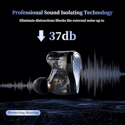 KZ ZAS Pro 7BA+1DD in Ear Monitor, 3.5mm Jack HiFi IEM with Mic, Black - color: Black, size: Mic