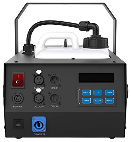 Audiosavings Bundle: Hurricane 2000 Professional DMX Fog Machine w/Built-In Timer Bundle with Rockville ROCKFORCE 192-Channel DMX Lighting Controller + MIDI + 25' 3-Pin DMX Lighting Cable (3 Items)