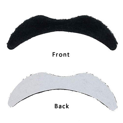 yuehong Black Curly Jumbo 70s81s Afro Wig Rocker Disco Wig with Mustache | Heat Resistant Synthetic Fibers Soft Durable Breathable Costume Hair