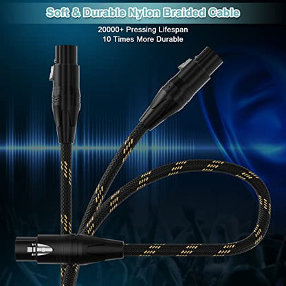 XLR to 1/4 Cable, XLR Female to 1/4 Cable 25FT 2Pack - size: 25ft 2Pack, style: XLR Female to 6.35