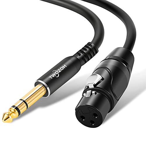 Twozoh XLR Female to 1/4 Inch (6.35mm) TRS Cable, Quarter Inch Jack Balanced to XLR Microphone Cable 3.3FT (Profesional/HiFi) - color: Female 1-PACK, size: 3.3FT