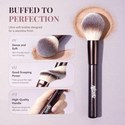 14 PCS Professional Makeup Brushes Set with Travel Cosmetic Bag（Brown） | Luxe Soft Synthetic Face & Eye Makeup Brush Kit for Foundation, Powder, Blush, Concealer, Eyeshadow, Contour, Eyebrow - color: 14PCS-0-Brown