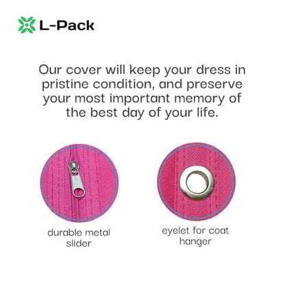 Kids Garment Bag with Clear Window, Hanging Clothes Storage Cover for Dresses, Suits & Dance Costumes, Breathable Travel Bag for Baby Toddler Child, 30" x 18", Pink, Pack of 1 - color: Pink