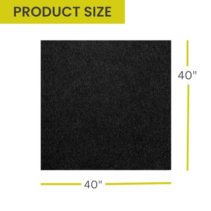 SAVUK Speaker Box Carpet Car Sub Woofer Trunk Liner Felt Black Fabric for RV, Boat, Truck, Automotive Interior, Marine, Home Floor (40" x 40" Anthracite) - color: 40" x 40" ANTHRACITE