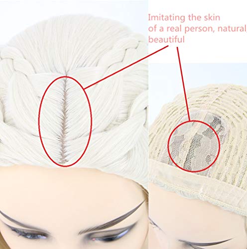 Topcosplay Women Wigs Beige Long Curly Wavy Cosplay Halloween Costume Party Wigs - color: Beige