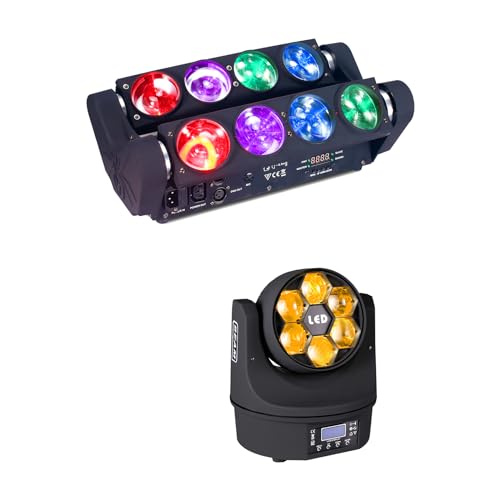 8x15W Spider Moving Head Light LED 6x15W Mini Bee Eye Moving Head DJ Light, 90W LED RGBW Stage Light