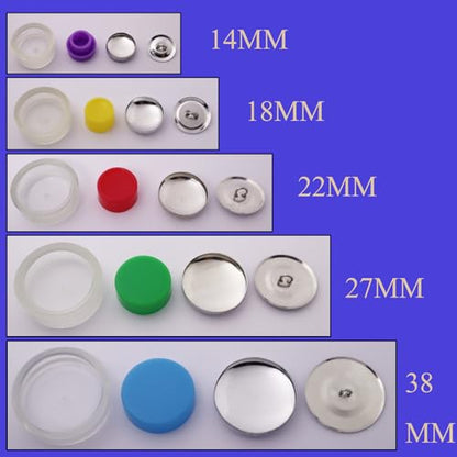 100 Sets Cover Button Kit with Tools - DIY Easy to Use Buttons for Clothing, Crafts & Home Décor, Cover Buttons for DIYers & Sewing Enthusiasts,Size 24(5/8Inch) - size: 24