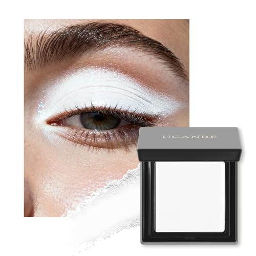 UCANBE White Single Eyeshadow Palette, Highly Pigmented Matte Eye Shadow Powder, Professional Long-Lasting Waterproof Makeup Palette - color: 07 Snow