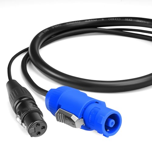 SMALL-EYE 3 Pin DMX Power Control Combo Link Cables 10 ft 2-Pack | Power and DMX in One Cable, 116Ω Optimized Impedance, Fixture Linking, Faster Setup - size: 10 feet -2 Packs