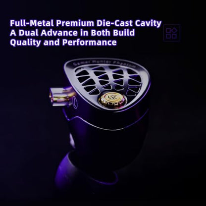 KZ Phantom in Ear Monitor, Gaming Wired Earbuds with Full-Metal Cavity, Clear Sound & Deep Bass, Secure Fit Earphones for Audio Engineers, Musicians (Mic)