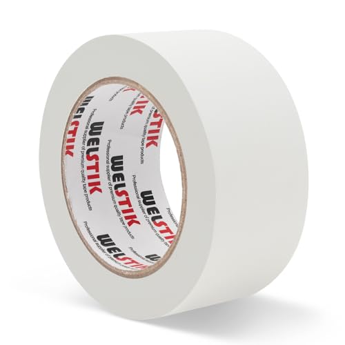 WELSTIK White Gaffer Tape 2 Inches x 33 Yards, No Residue, Non-Reflective,Waterproof, Can be Torn by Hand, Gaffers Cloth Tape for Photography, Shooting Background Fixed - color: White, size: 2" x 33 Yards X1 roll